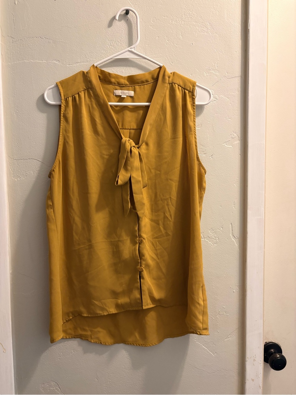 Mustard Yellow Sleeveless Blouse